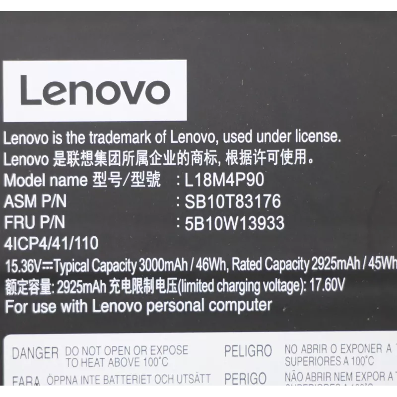 Internal lithium-ion laptop battery Lenovo 46Wh model 5B10W13933