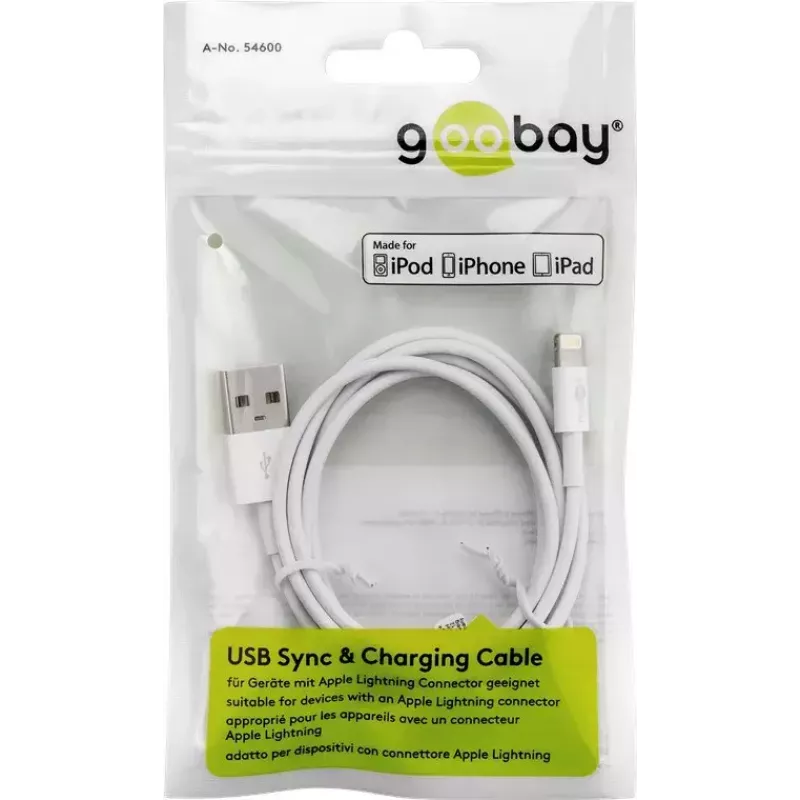 Lightning USB Charging and Sync Cable Goobay 72906