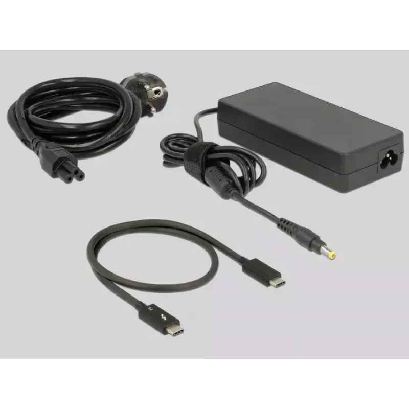 Laptop Dock DeLOCK 87725 Wired Thunderbolt 3 Black Silver