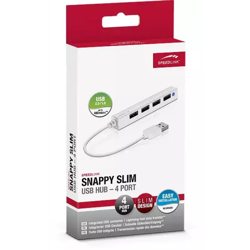 USB Hub SPEEDLINK SNAPPY SLIM SL-140000-WE