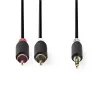 Audio cable Nedis CABW22200AT20 2m 3.5mm 2 x RCA Anthracite