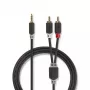 Audio cable Nedis CABW22200AT20 2m 3.5mm 2 x RCA Anthracite