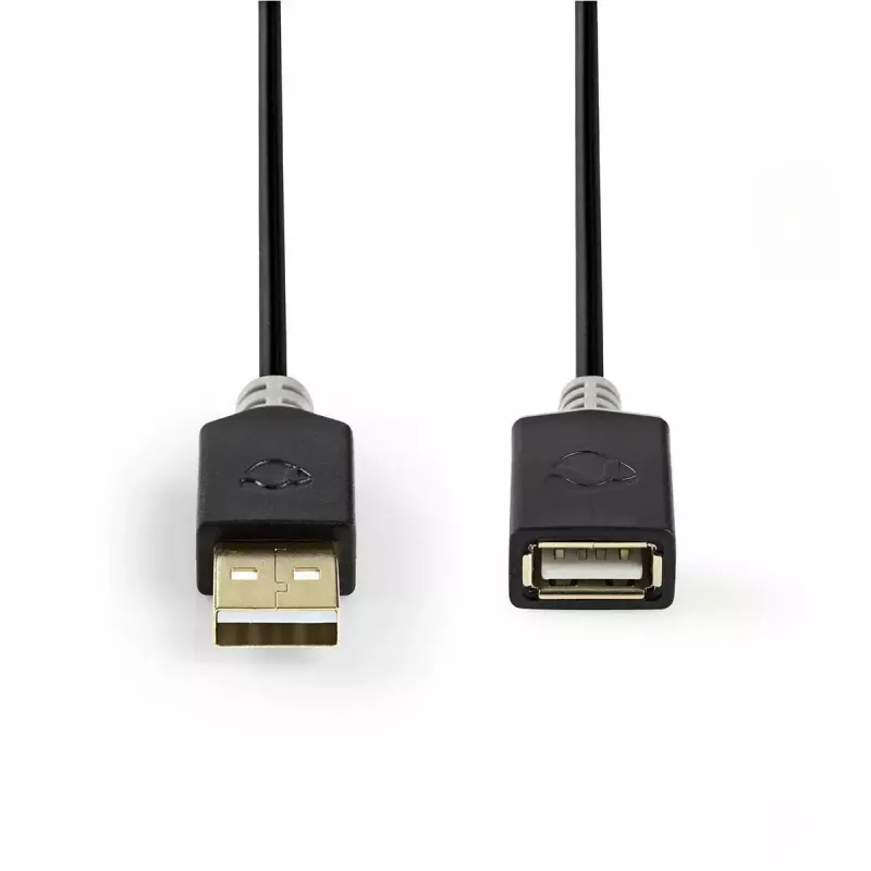 USB cable Nedis CCBW60010AT20 2 m USB 2.0 USB A Anthracite