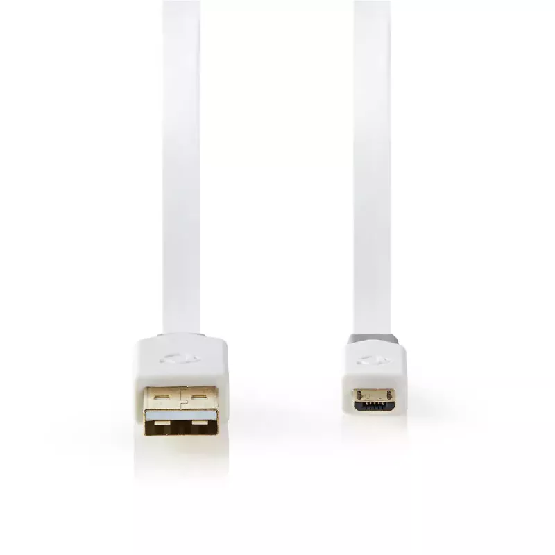 USB cable Nedis CCBW60500WT10 1m USB 2.0 A to Micro-USB B White
