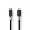USB cable Nedis CCBW64020AT20 USB4 Gen 2x2 2 m USB C Black Silver
