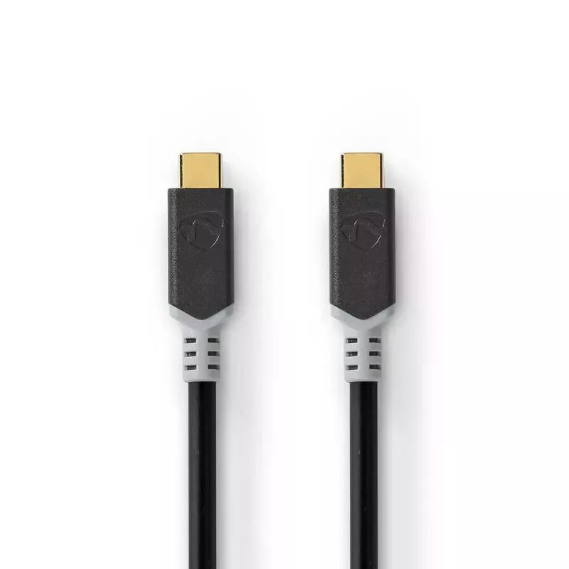 USB cable Nedis CCBW64020AT20 USB4 Gen 2x2 2 m USB C Black Silver