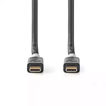 USB cable Nedis CCBW64020AT20 USB4 Gen 2x2 2 m USB C Black Silver