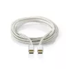 USB cable Nedis CCTB60700AL20 2m USB C Aluminium USB 2.0