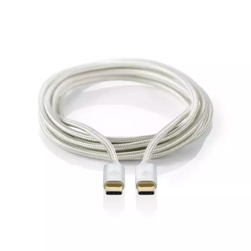 USB cable Nedis CCTB60700AL20 2m USB C Aluminium USB 2.0