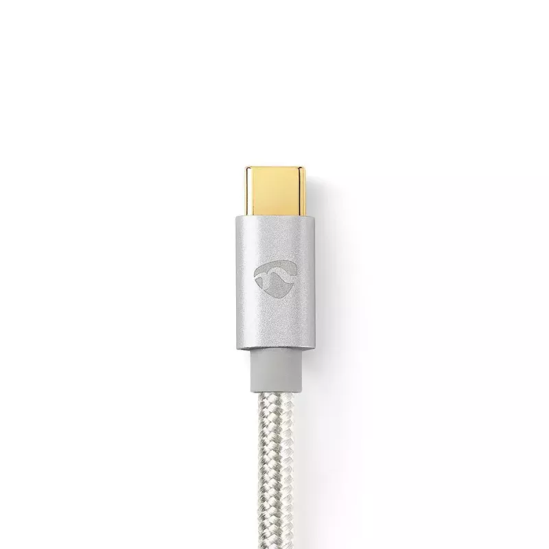 USB cable Nedis CCTB60700AL20 2m USB C Aluminium USB 2.0