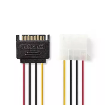 Nedis CCGP73520VA015 internal power cable 0.15 m 2 x SATA 15-pin Molex 4-pin