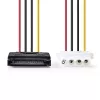 Nedis CCGP73530VA015 internal power cable 0.15 m SATA 15-pin Molex 4-pin