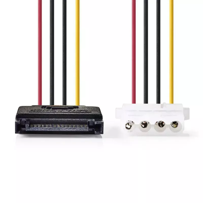 Nedis CCGP73530VA015 internal power cable 0.15 m SATA 15-pin Molex 4-pin