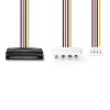 Nedis CCGP73550VA015 internal power cable 0.15 m SATA 15-pin Male