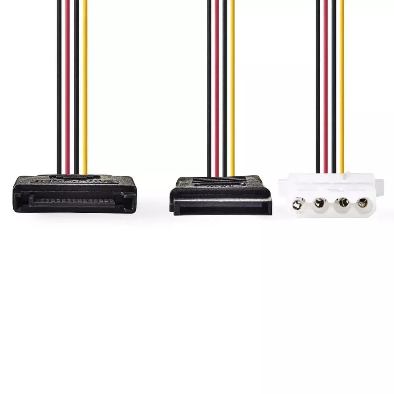 Nedis CCGP73555VA015 internal power cable 0.15 m SATA 15-pin Molex