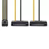 Internal power cable Nedis CCGP74205VA015 0.15 m 2 x SATA 15-pin PCI-E 6-pin