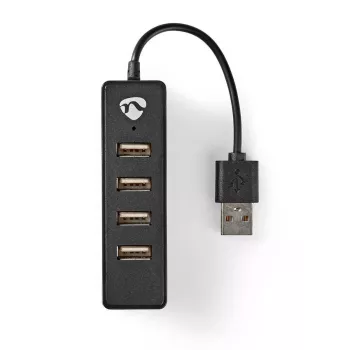 USB Hub Nedis UHUBU2420BK USB 2.0 480 Mbit/s Black