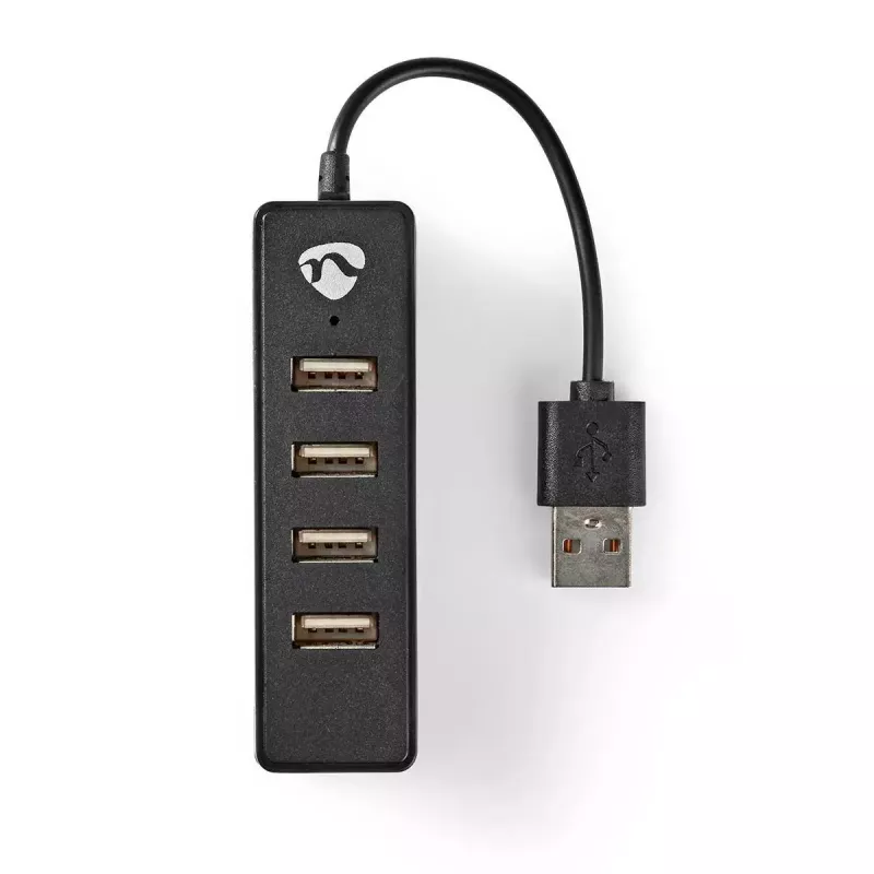 USB Hub Nedis UHUBU2420BK USB 2.0 480 Mbit/s Black