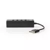 USB Hub Nedis UHUBU2420BK USB 2.0 480 Mbit/s Black