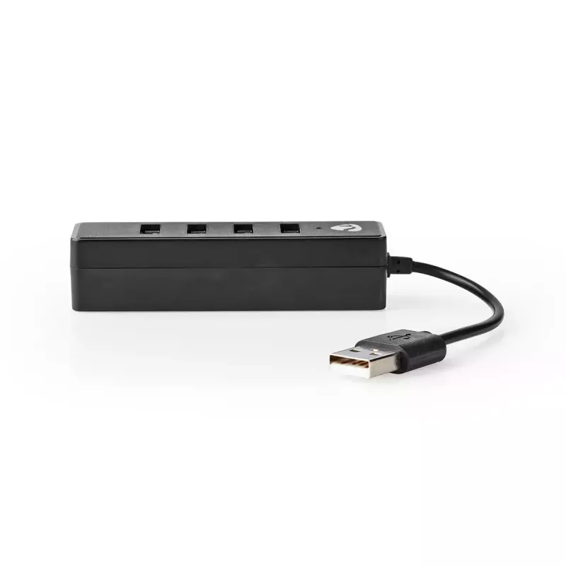 USB Hub Nedis UHUBU2420BK USB 2.0 480 Mbit/s Black