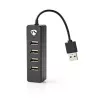 USB Hub Nedis UHUBU2420BK USB 2.0 480 Mbit/s Black