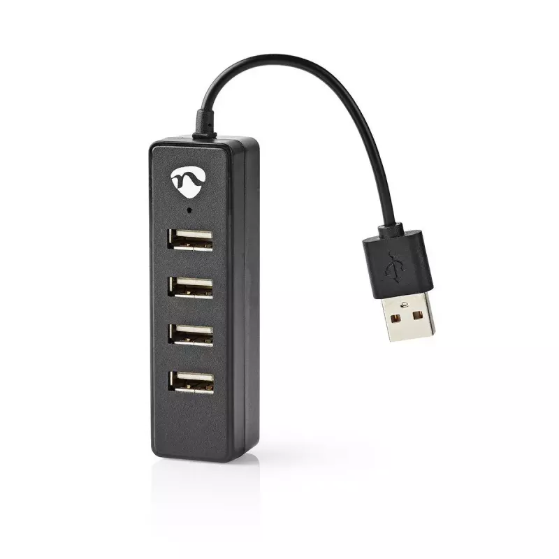 USB Hub Nedis UHUBU2420BK USB 2.0 480 Mbit/s Black