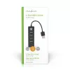 USB Hub Nedis UHUBU2420BK USB 2.0 480 Mbit/s Black