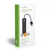 USB Hub Nedis UHUBU2420BK USB 2.0 480 Mbit/s Black