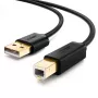USB 2.0 cable UGREEN 10350 — USB A to USB B, 1.5 m, gold-plated contacts, black