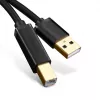 USB 2.0 cable UGREEN 10350 — USB A to USB B, 1.5 m, gold-plated contacts, black