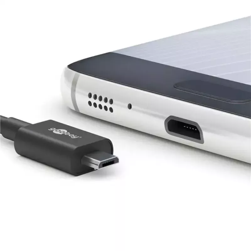 Goobay Micro-USB Power Supply 15 W Indoor Charger 3 A 1.5 m Black