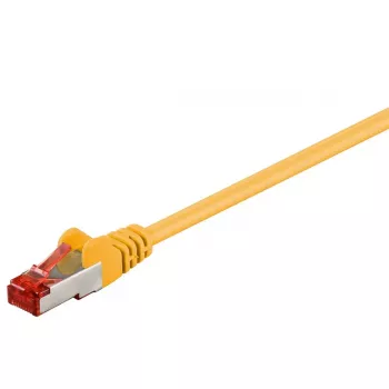 Ethernet patch cable GOOBAY CAT6 S/FTP (PiMF), 1 m, yellow, RJ-45–RJ-45