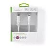 Lightning Cable Nedis CCGW39650WT10 1m White USB C