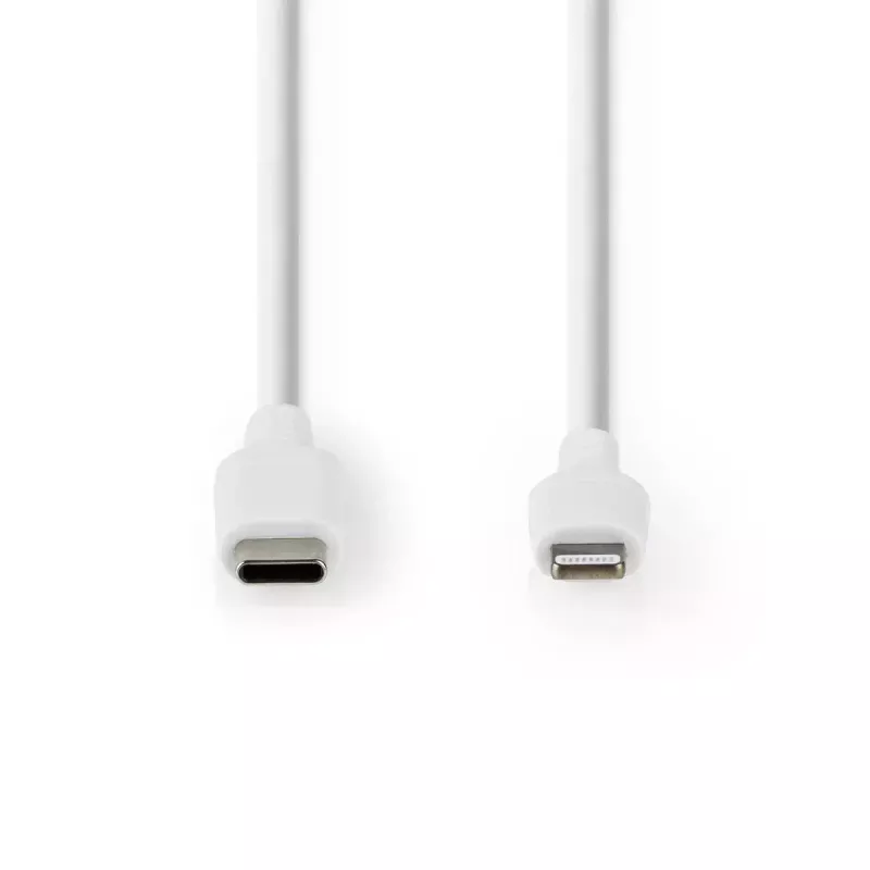 Lightning Cable Nedis CCGW39650WT10 1m White USB C