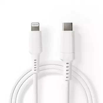 Lightning Cable Nedis CCGW39650WT10 1m White USB C