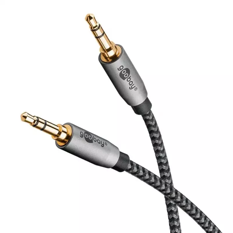 Audio cable WENTRONIC Goobay 65275 — 3 m, 3.5 mm TRS male–male, gold-plated contacts, magnetically shielded