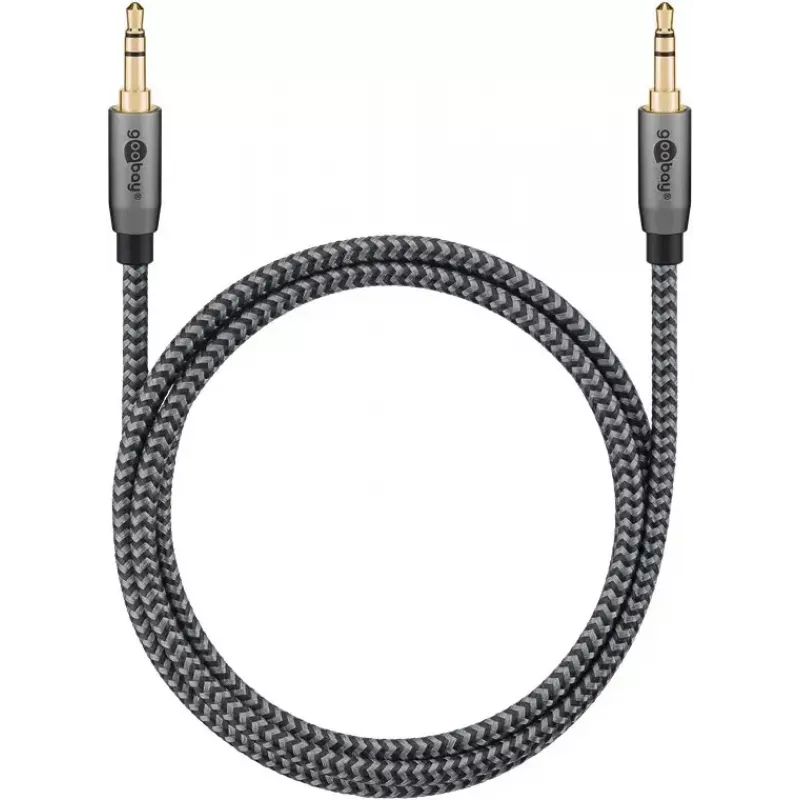 Audio cable WENTRONIC Goobay 65275 — 3 m, 3.5 mm TRS male–male, gold-plated contacts, magnetically shielded