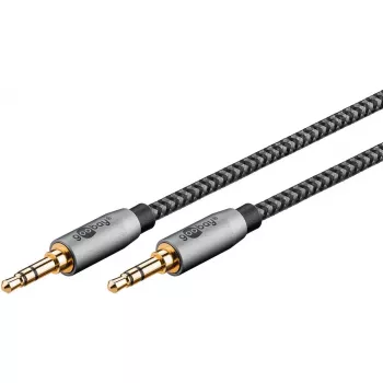 Audio cable WENTRONIC Goobay 65275 — 3 m, 3.5 mm TRS male–male, gold-plated contacts, magnetically shielded