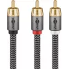 Audio cable WENTRONIC Goobay 65300 — 2 m, 2×RCA (male) to RCA (male), copper, gold-plated contacts, magnetically shielded