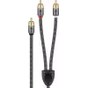 Audio cable WENTRONIC Goobay 65300 — 2 m, 2×RCA (male) to RCA (male), copper, gold-plated contacts, magnetically shielded