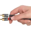 Audio cable WENTRONIC Goobay 65301 — 3 m, 2×RCA to RCA, copper conductors, gold-plated contacts, magnetically shielded