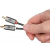 Audio cable WENTRONIC Goobay 65294 — 2×RCA male to 2×RCA male, 3 m, copper, gold-plated contacts, magnetically shielded