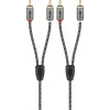 Audio cable WENTRONIC Goobay 65294 — 2×RCA male to 2×RCA male, 3 m, copper, gold-plated contacts, magnetically shielded