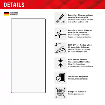 Displex Screen Protector + Case for Samsung Galaxy S24 Ultra, Eco Mounting Frame, Full Cover
