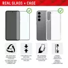 Displex Screen Protector + Case for Samsung Galaxy S24 Ultra, Eco Mounting Frame, Full Cover