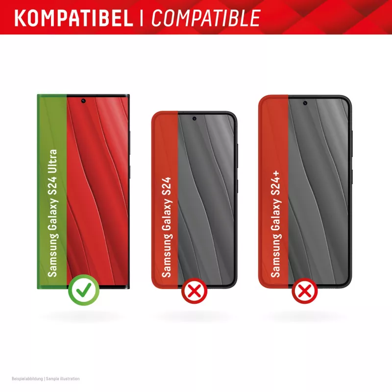 Displex Screen Protector + Case for Samsung Galaxy S24 Ultra, Eco Mounting Frame, Full Cover
