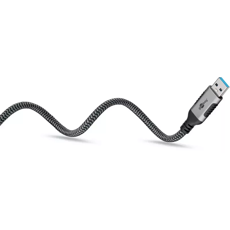 Goobay Cable Gender Changer USB A RJ-45 15m Black Silver