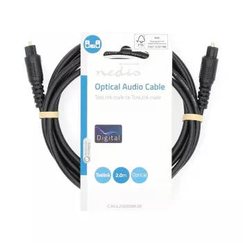 Nedis CAGL25000BK10 audio cable 1 m TOSLINK Black