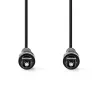 Nedis CAGL25000BK10 audio cable 1 m TOSLINK Black