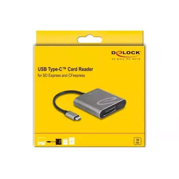 Card Reader DeLOCK 91000 USB 3.2 Gen 2 Type-C Grey CFexpress SD
